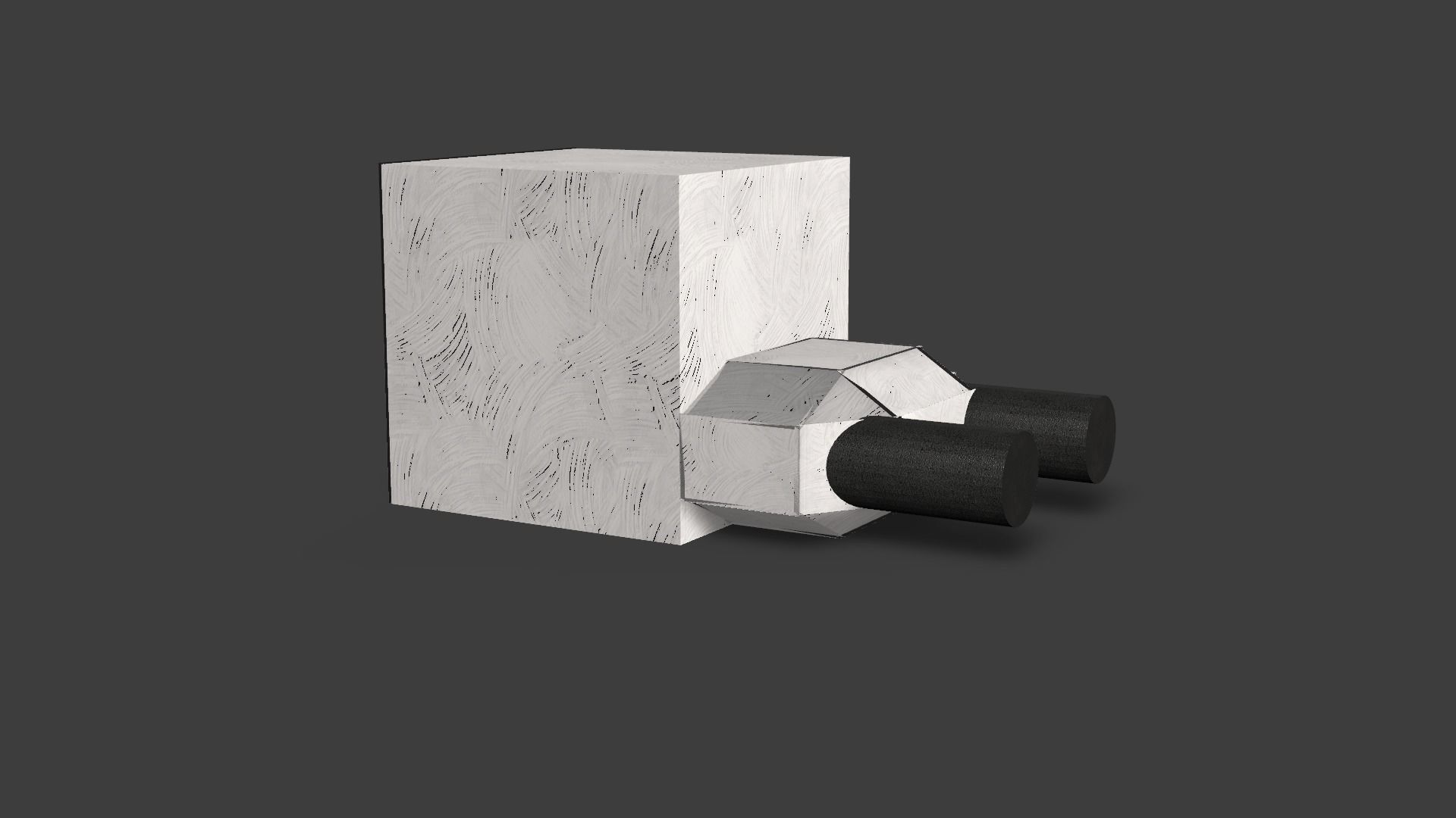 Futuristic Charger 4x usb-c Low-poly 3D model_5