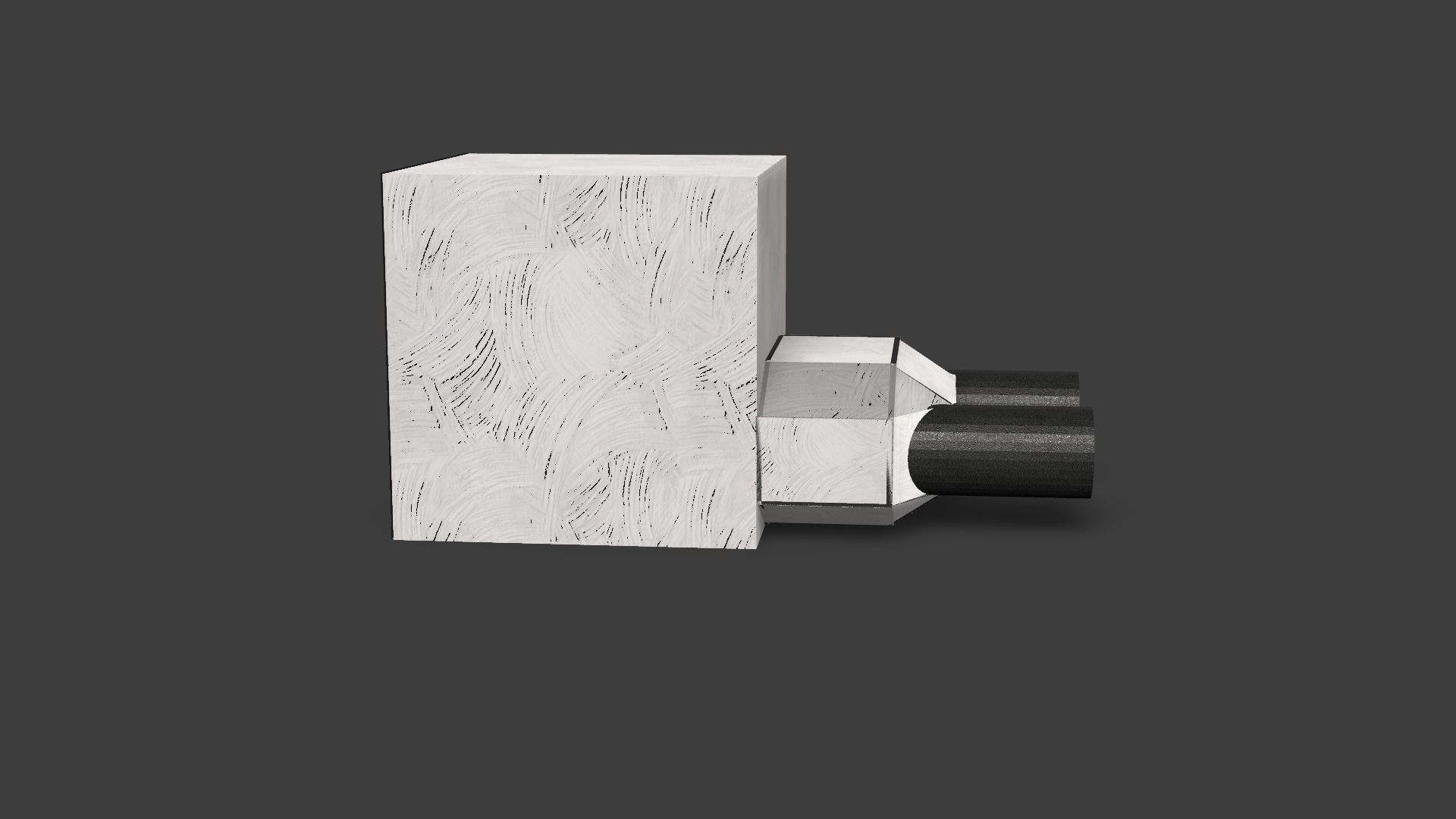 Futuristic Charger 4x usb-c Low-poly 3D model_3