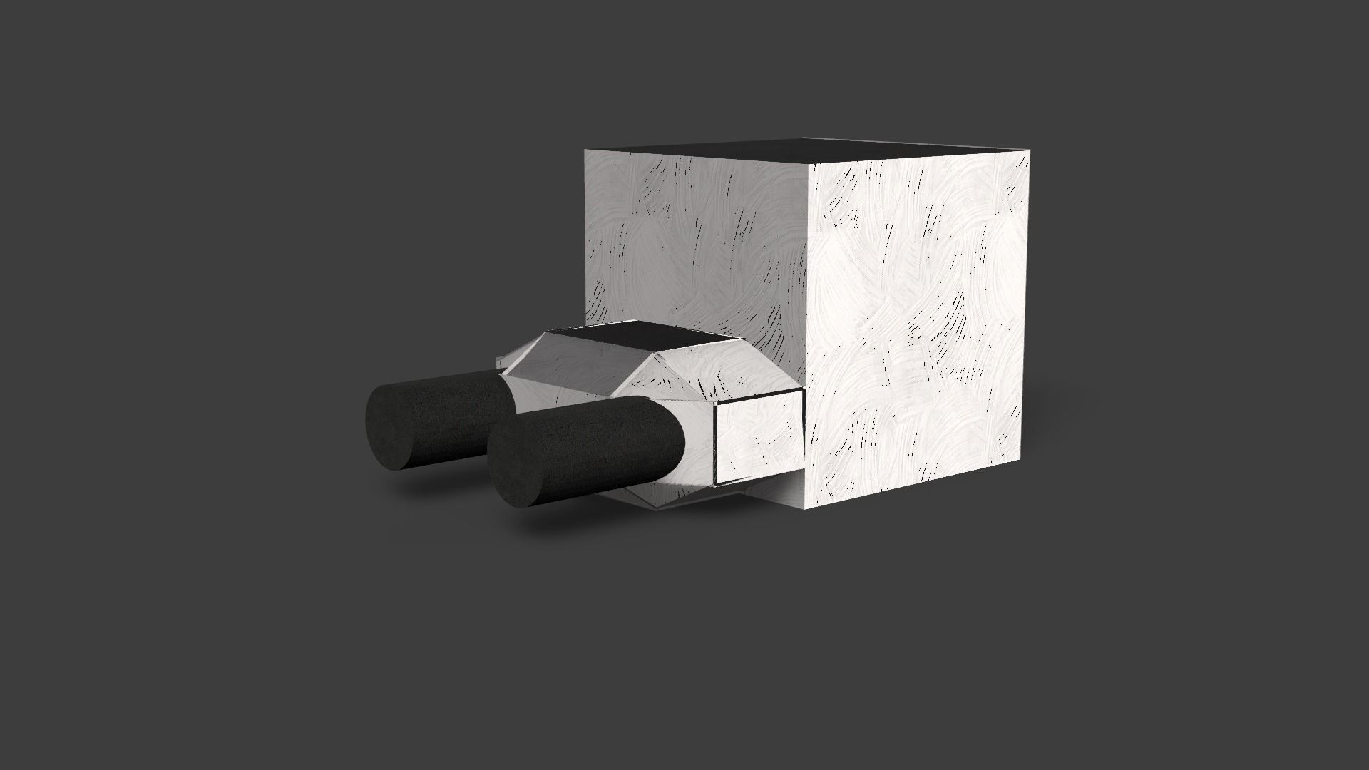 Futuristic Charger 4x usb-c Low-poly 3D model_27