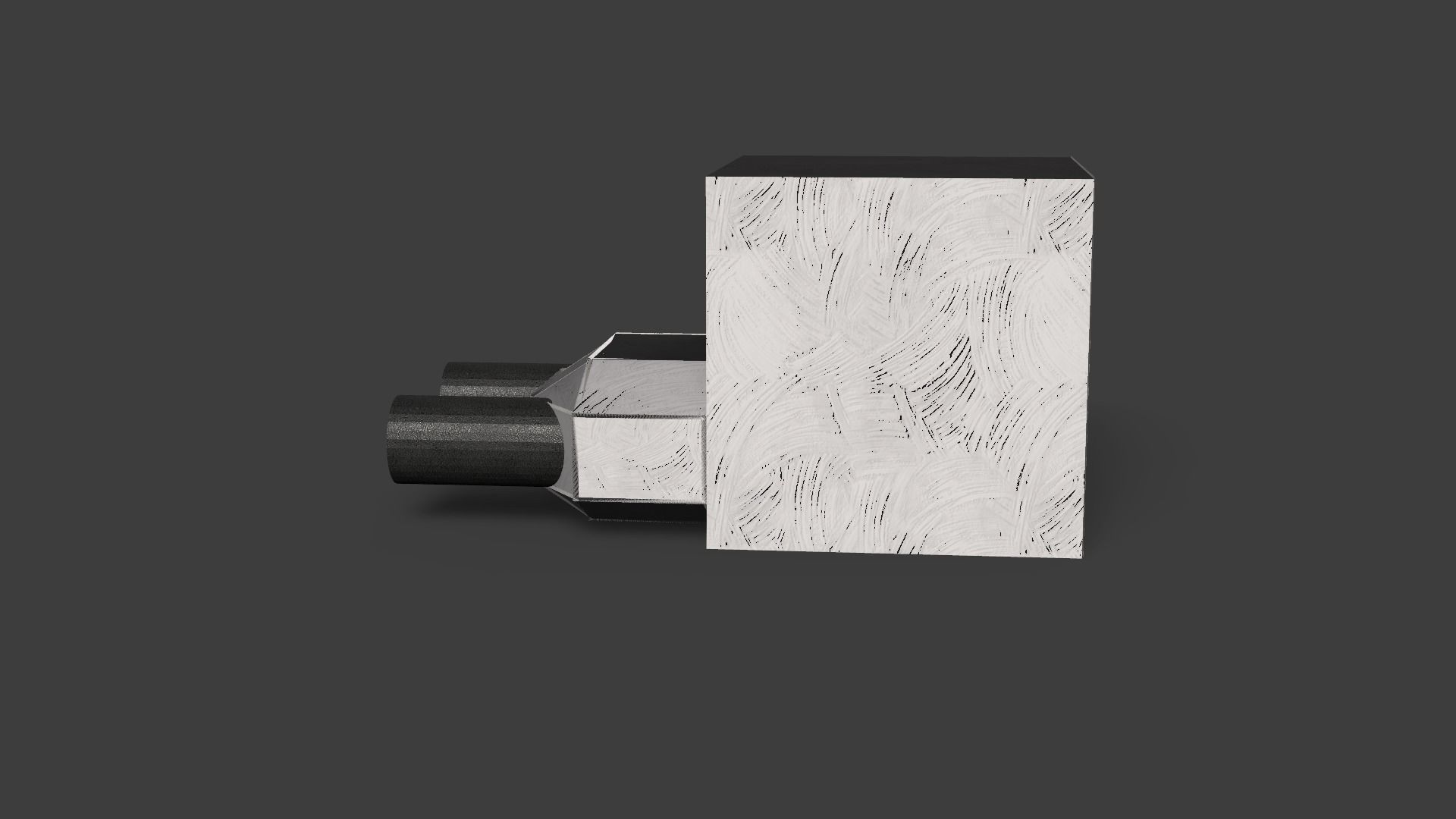 Futuristic Charger 4x usb-c Low-poly 3D model_15