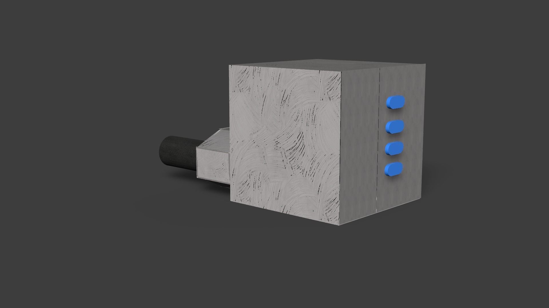 Futuristic Charger 4x usb-c Low-poly 3D model_14