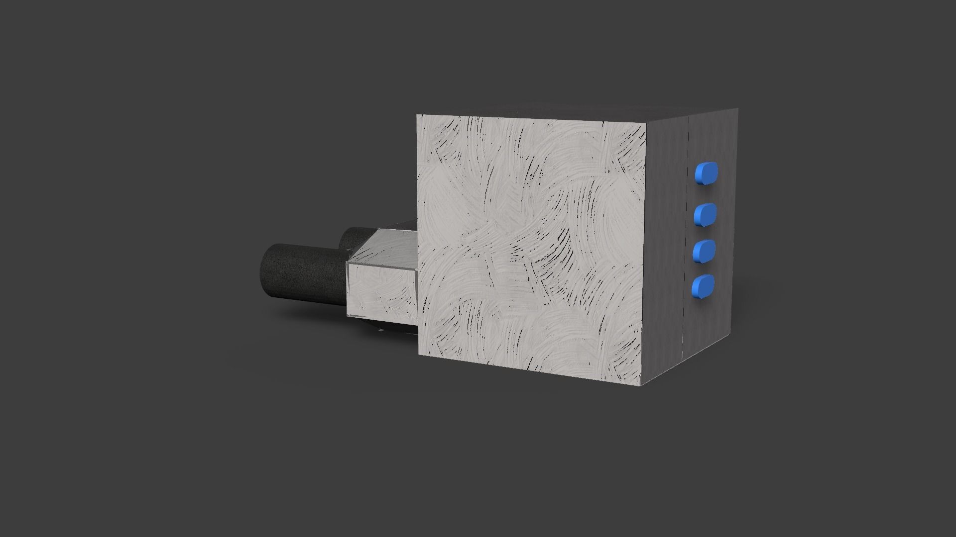 Futuristic Charger 4x usb-c Low-poly 3D model_16