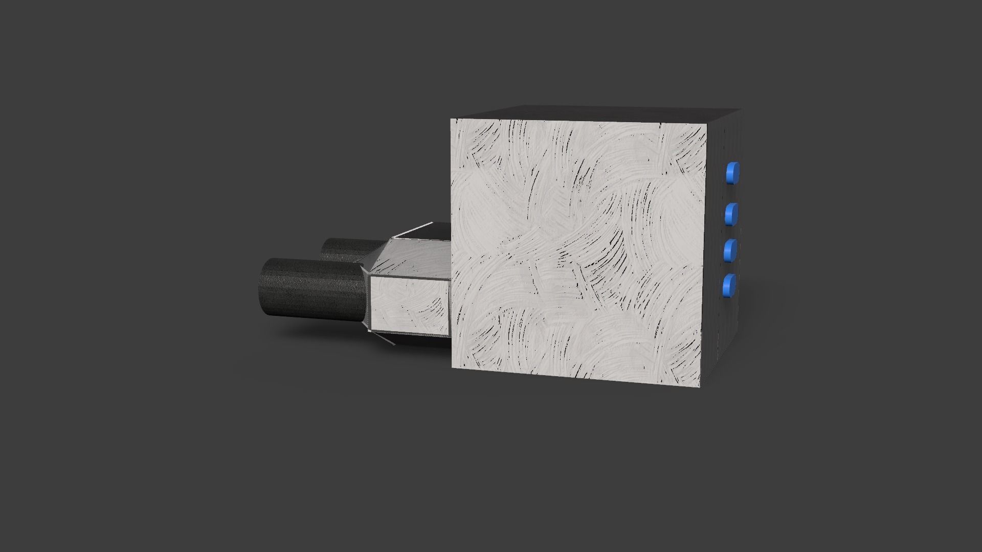 Futuristic Charger 4x usb-c Low-poly 3D model_30