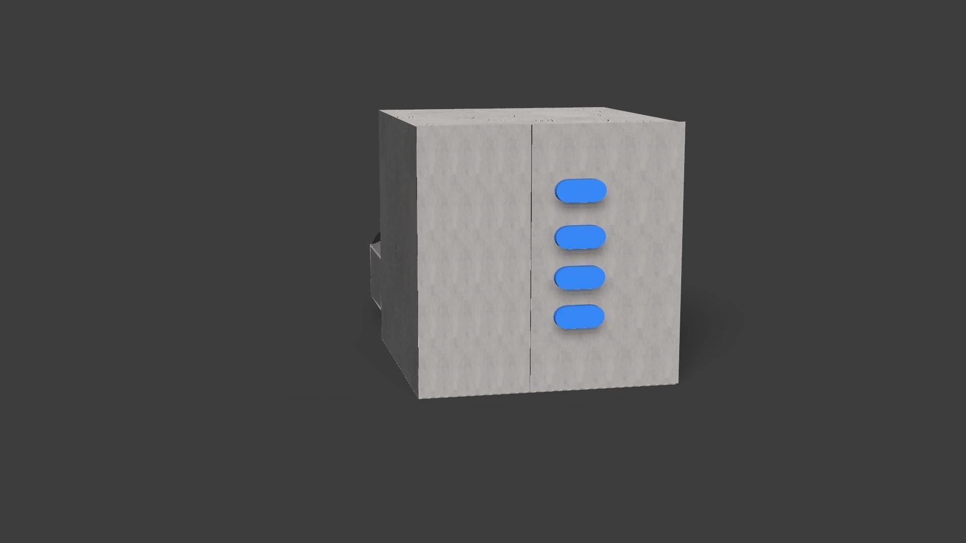 Futuristic Charger 4x usb-c Low-poly 3D model_11