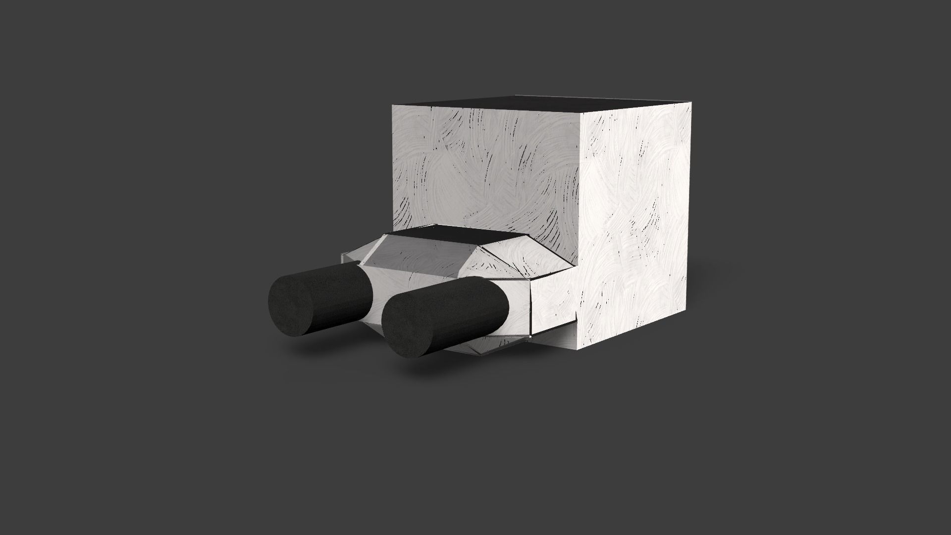 Futuristic Charger 4x usb-c Low-poly 3D model_19