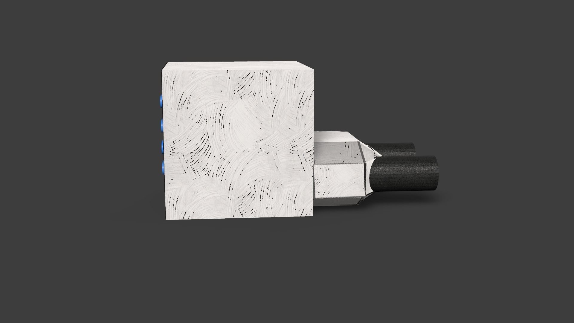 Futuristic Charger 4x usb-c Low-poly 3D model_2