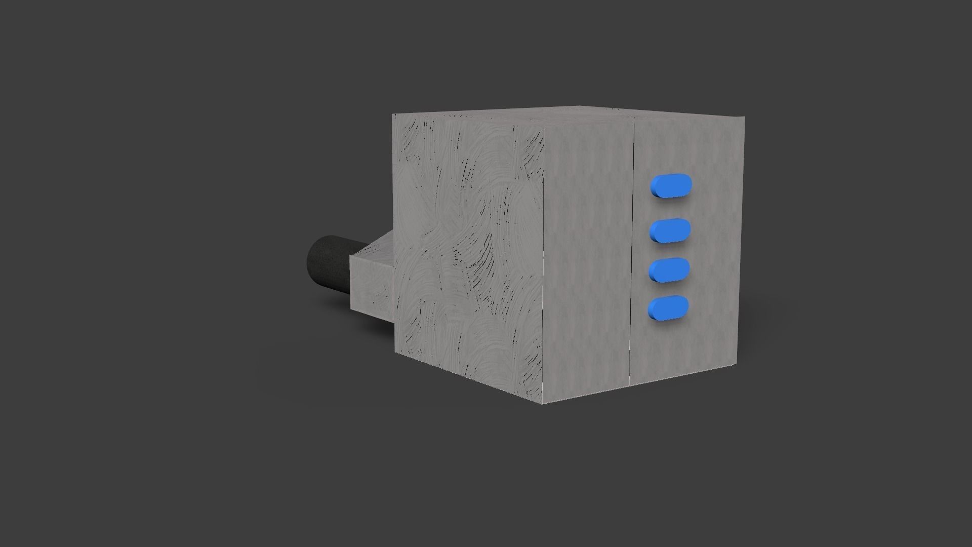 Futuristic Charger 4x usb-c Low-poly 3D model_13