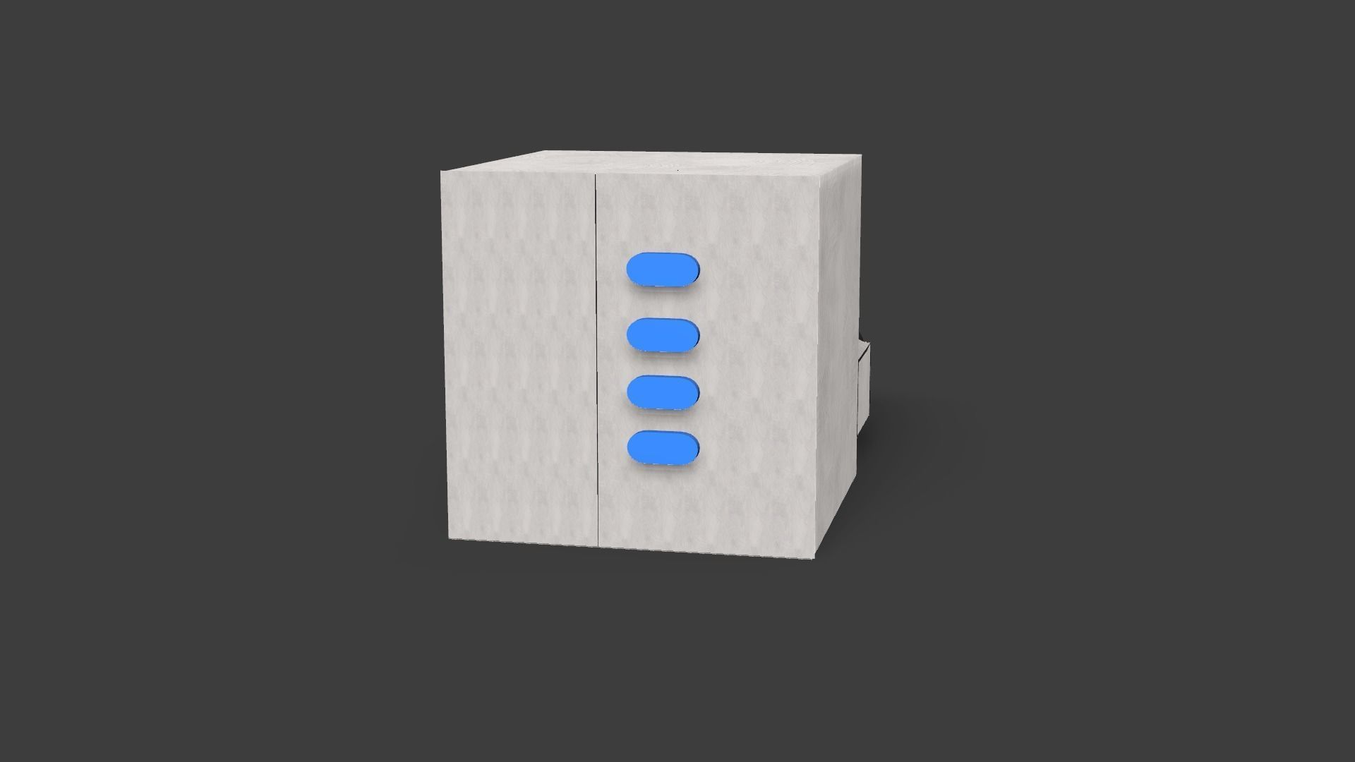 Futuristic Charger 4x usb-c Low-poly 3D model_6