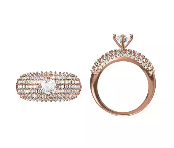 Women Wedding Engagement Ring STL JCD Details