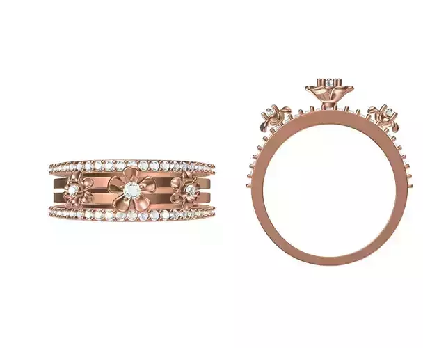 Women Wedding Engagement Ring STL JCD Details