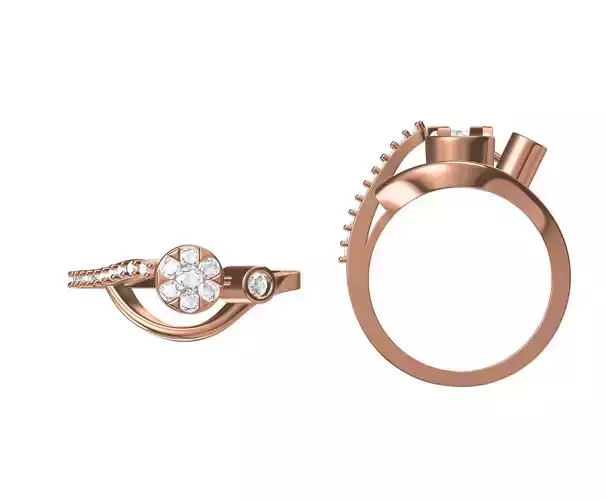 Women Wedding Engagement Ring STL JCD Details