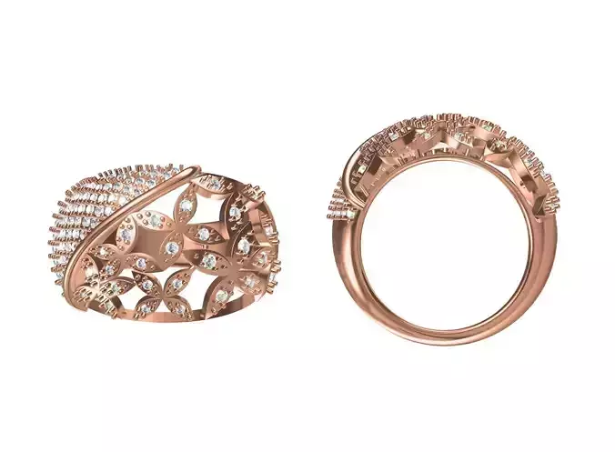 Women Wedding Engagement Ring STL JCD Details