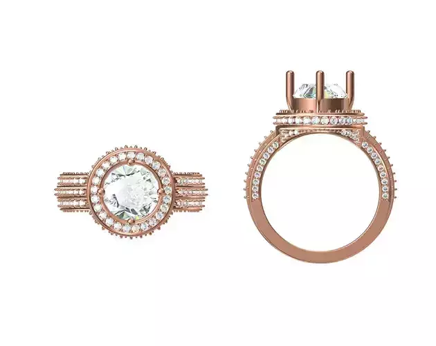 Women Wedding Engagement Ring STL JCD Details