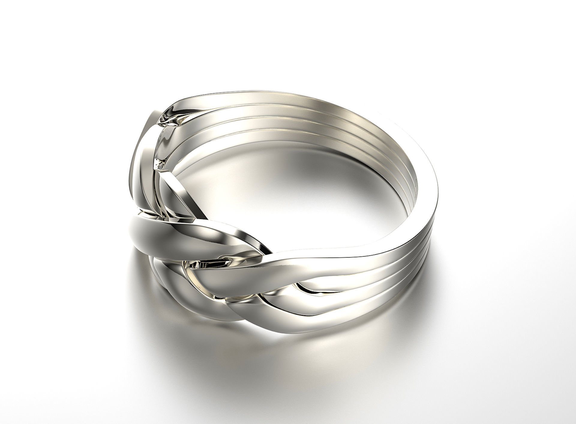 Jewelry Fashion Gold Puzzle Ring 0071 Set of Sizes Stl 3dm Fbx 3D print model_15