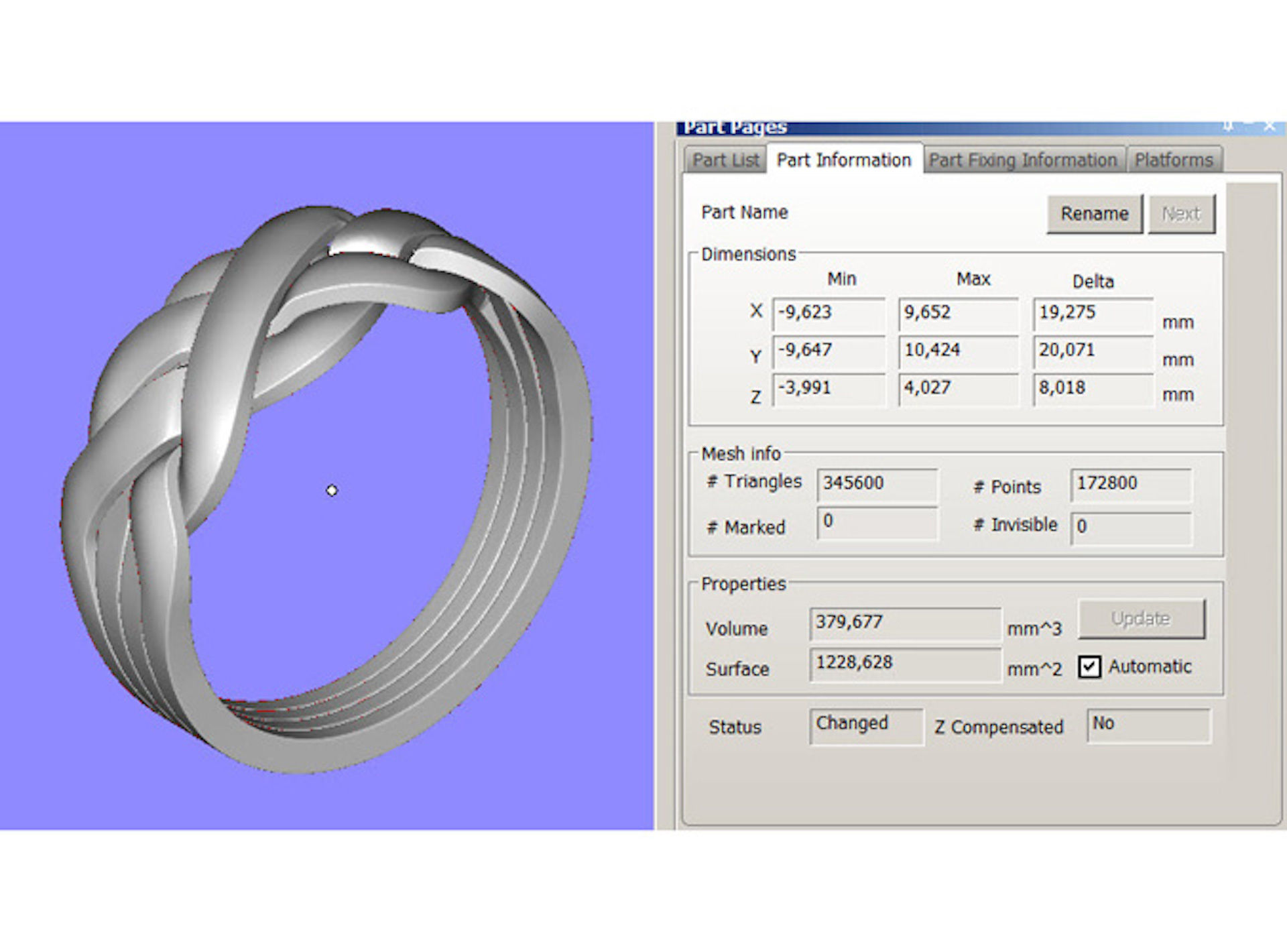 Jewelry Fashion Gold Puzzle Ring 0071 Set of Sizes Stl 3dm Fbx 3D print model_22