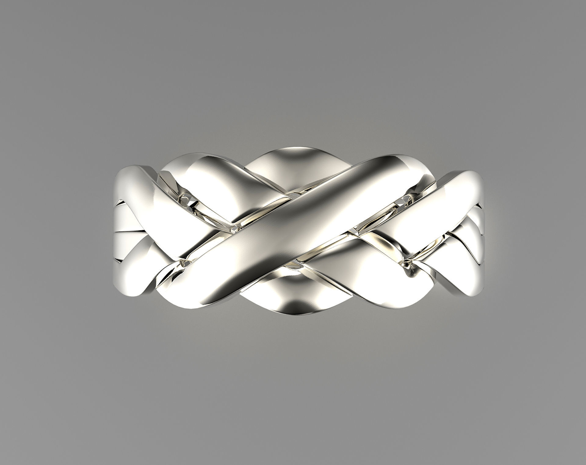 Jewelry Fashion Gold Puzzle Ring 0071 Set of Sizes Stl 3dm Fbx 3D print model_11