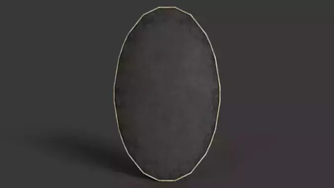 Slavic ellipse leather shield-black