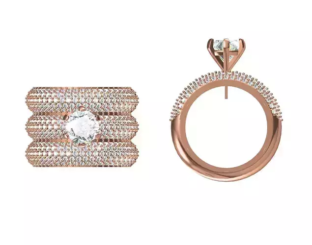 Women Wedding Engagement Ring STL JCD Details