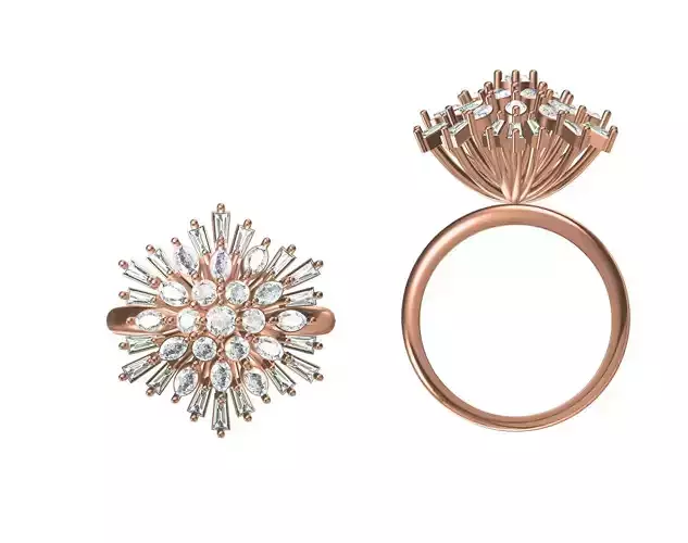 Women Wedding Engagement Ring STL JCD Details