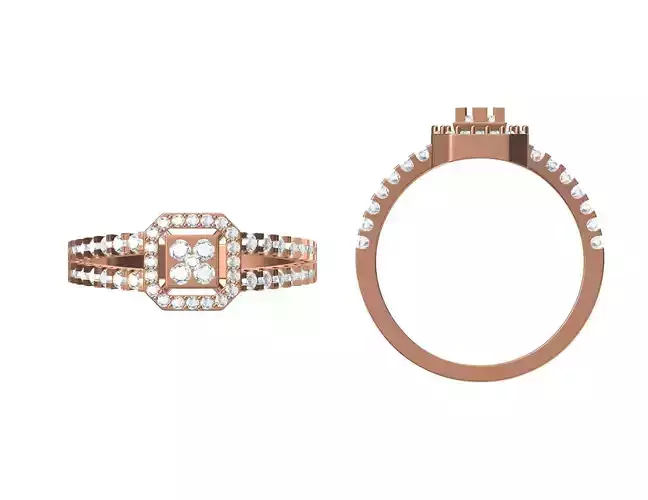 Women Wedding Engagement Ring STL JCD Details