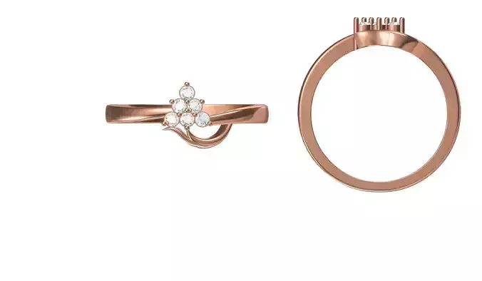 Women Wedding Engagement Ring STL JCD Details