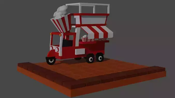 Popcorn Vendor Car