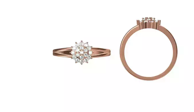 Women Wedding Engagement Ring STL JCD Details