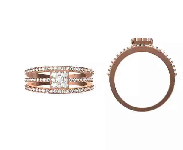 Women Wedding Engagement Ring STL JCD Details