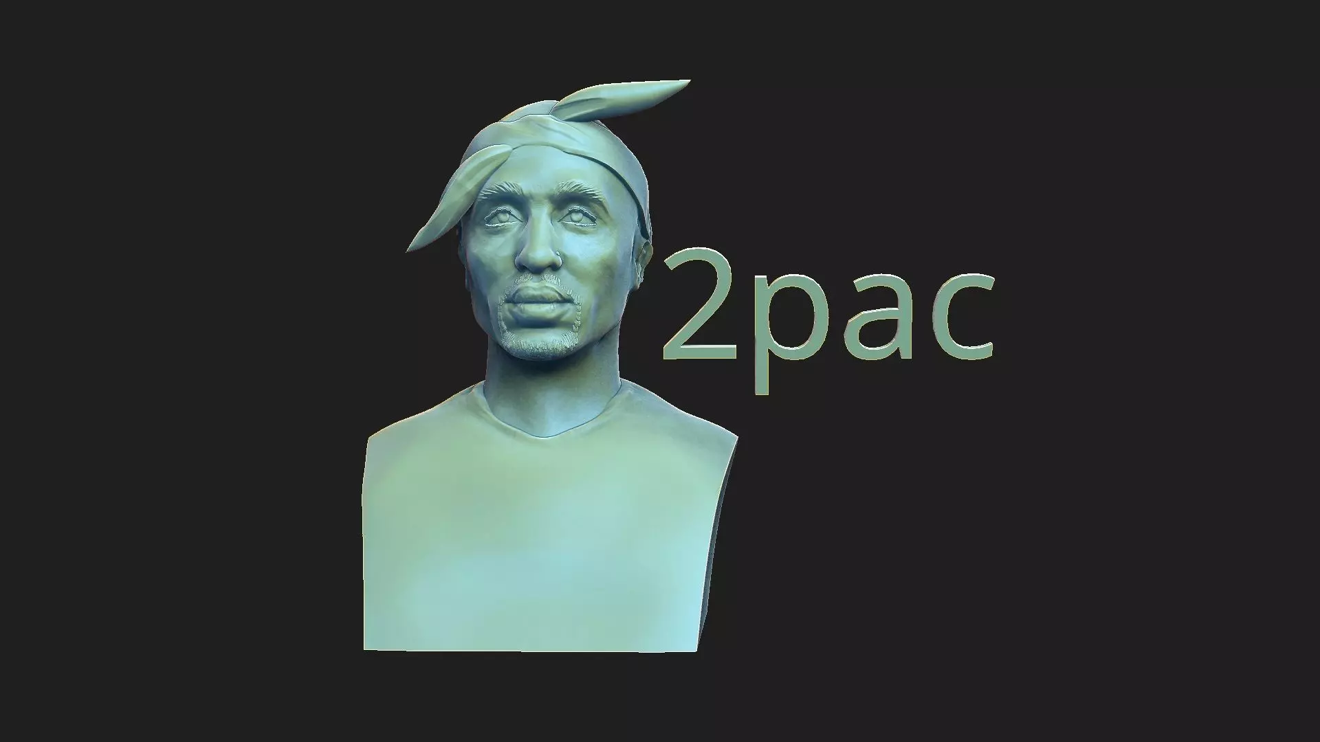 Tupac Amaru Shakur 3D print model_0