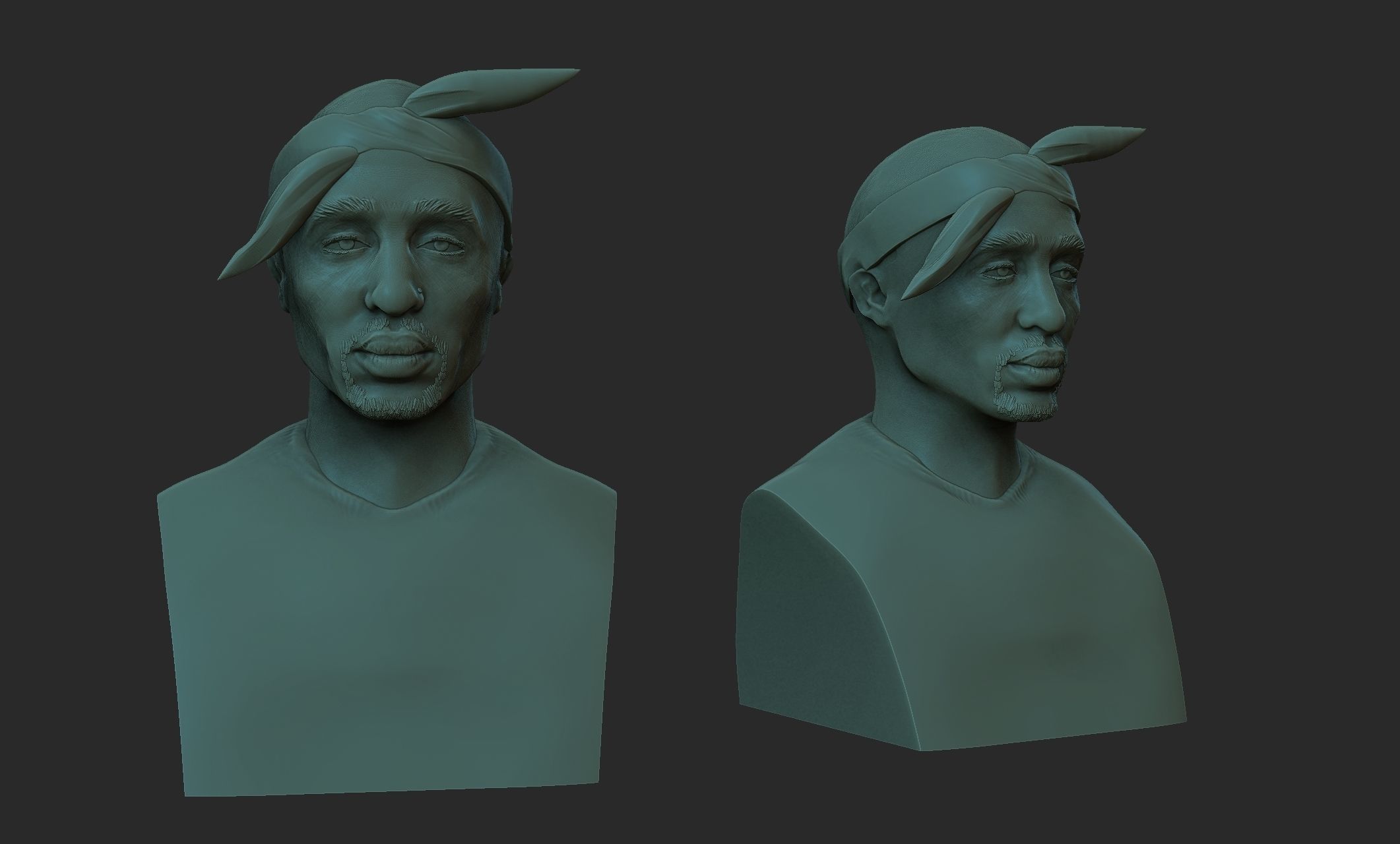 Tupac Amaru Shakur 3D print model_2