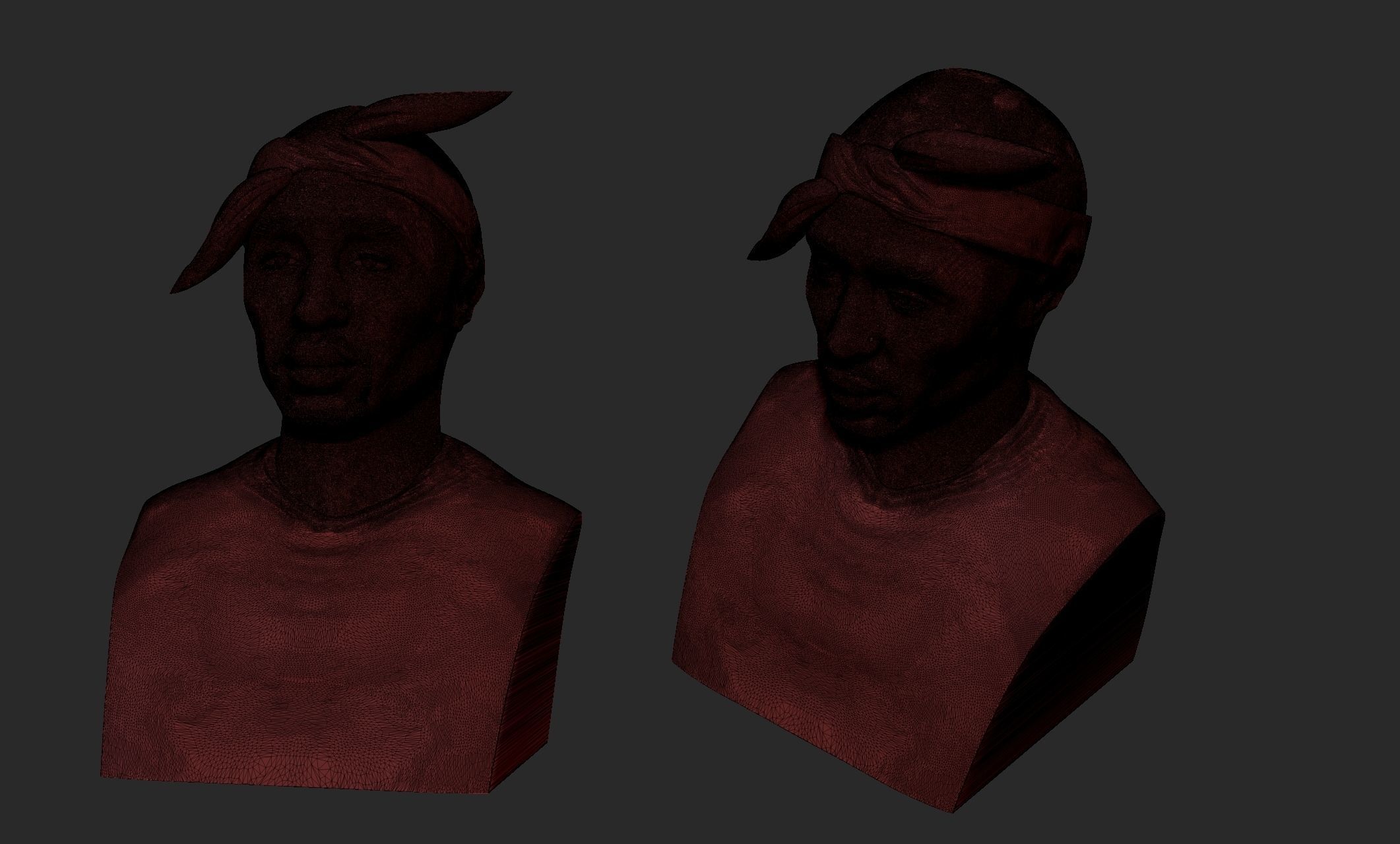 Tupac Amaru Shakur 3D print model_4