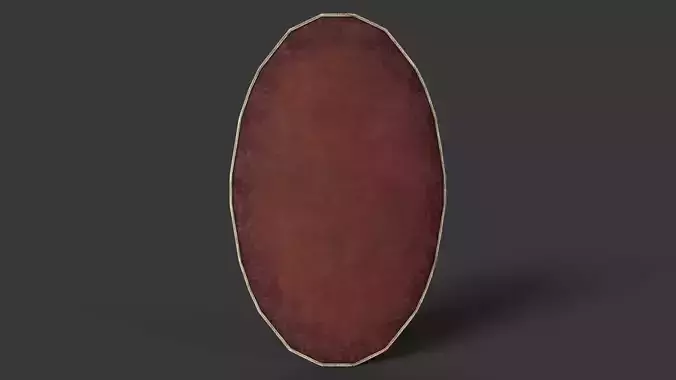 Slavic ellipse leather shield-red
