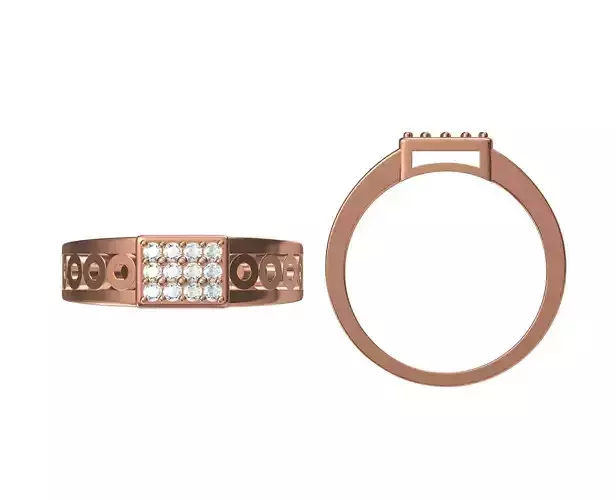 Women Wedding Engagement Ring STL JCD Details