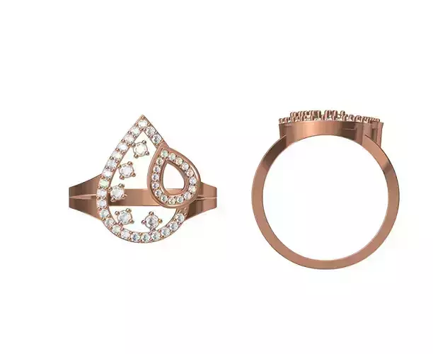 Women Wedding Engagement Ring STL JCD Details