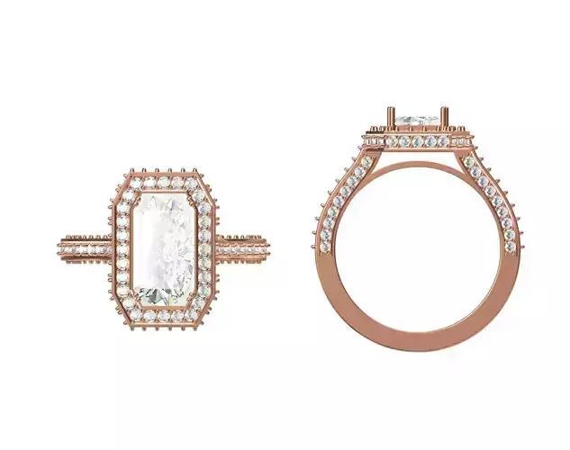 Women Wedding Engagement Ring STL JCD Details