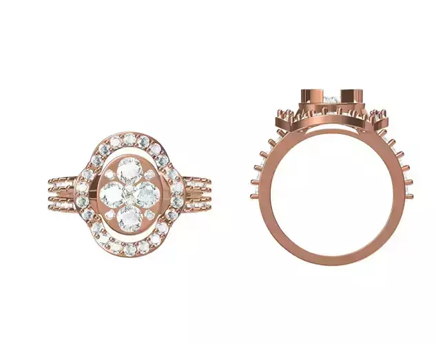 Women Wedding Engagement Ring STL JCD Details