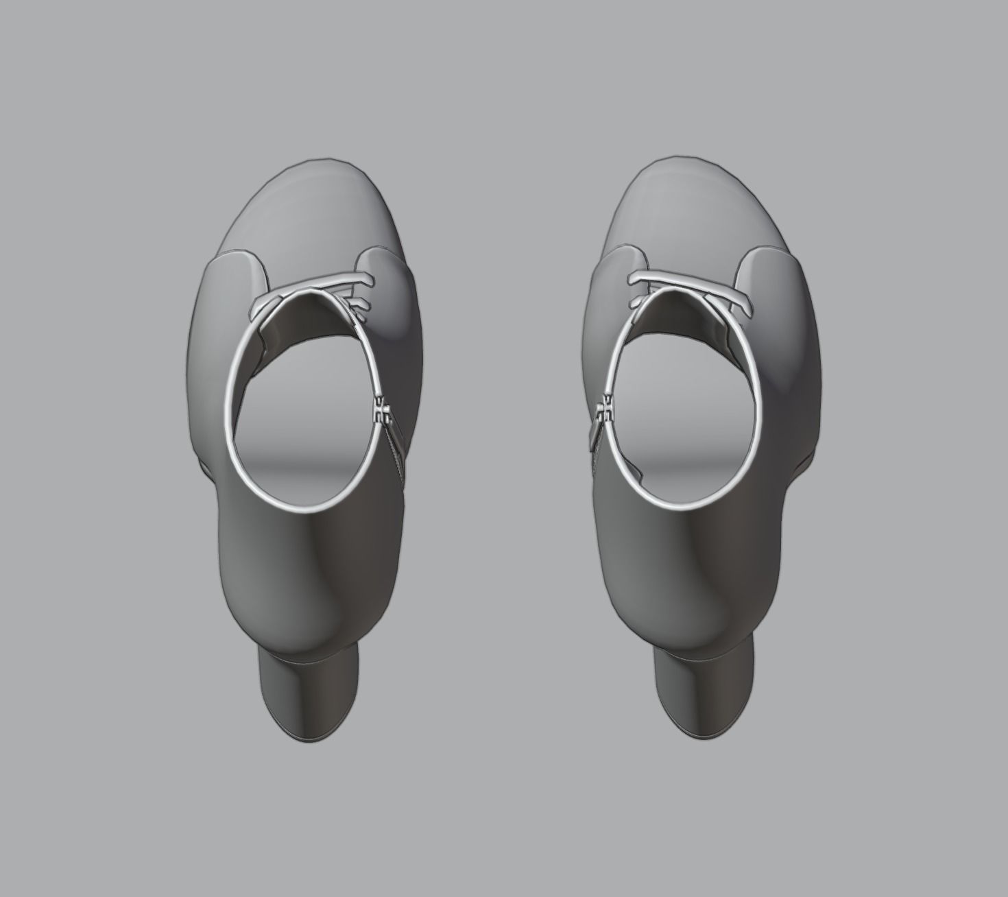 Ankle boots 3D model_4