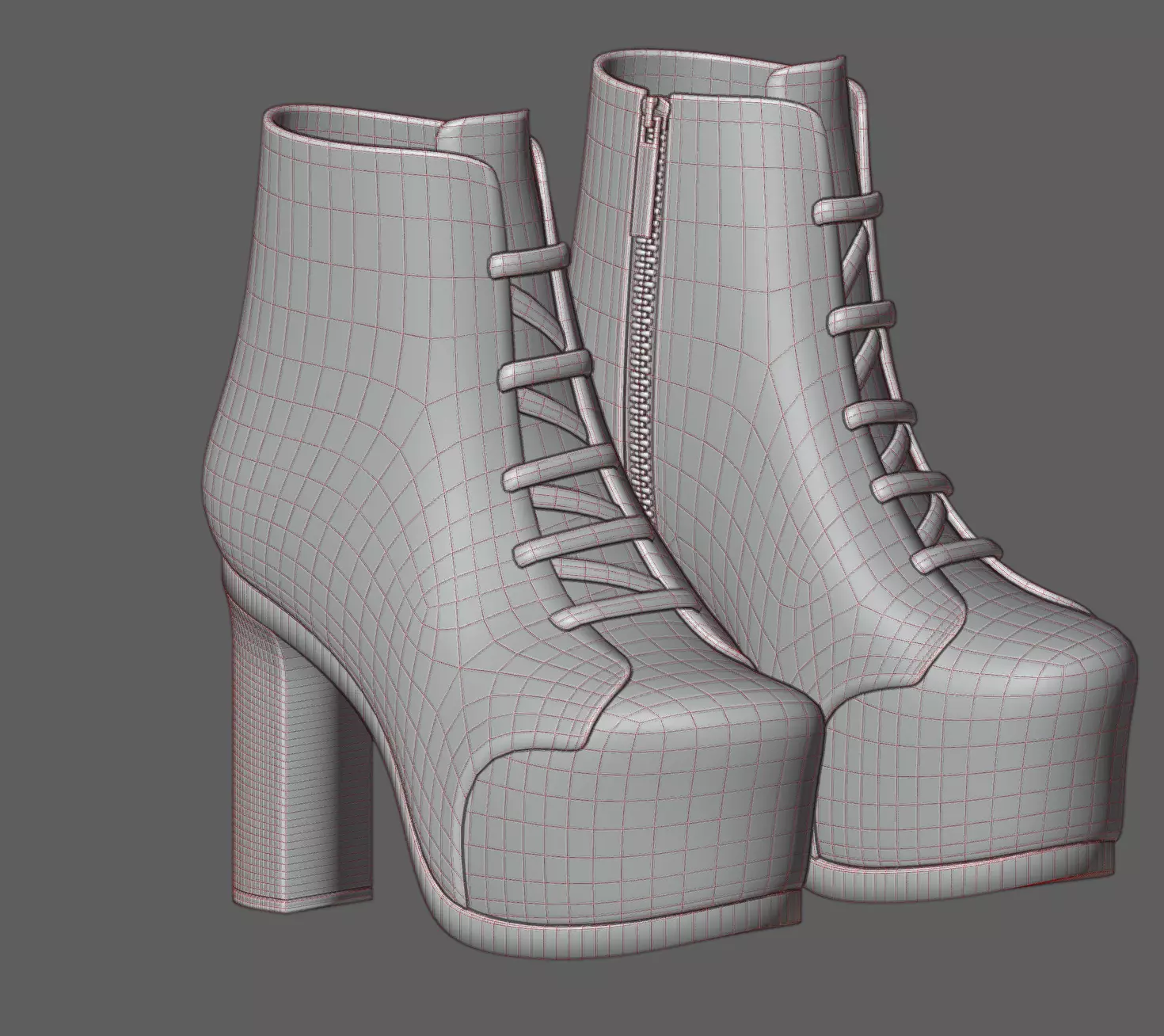 Ankle boots 3D model_0