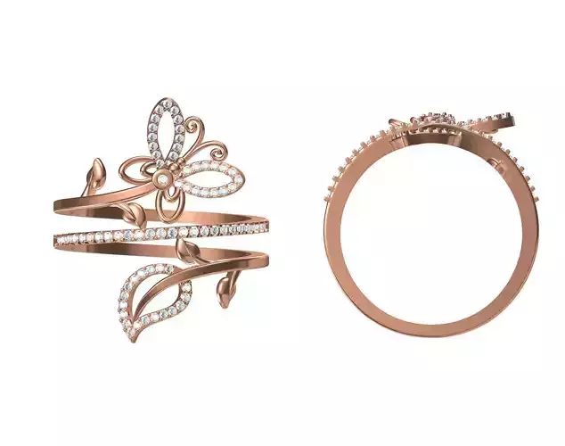 Women Wedding Engagement Ring STL JCD Details