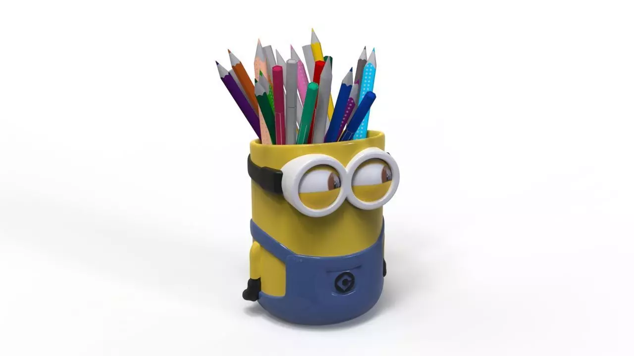 MINIONS PENCIL HOLDER 3D print model_0