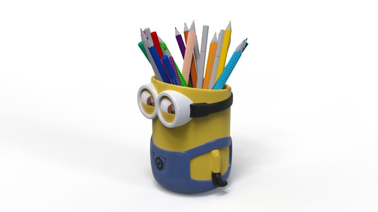 MINIONS PENCIL HOLDER 3D print model_2