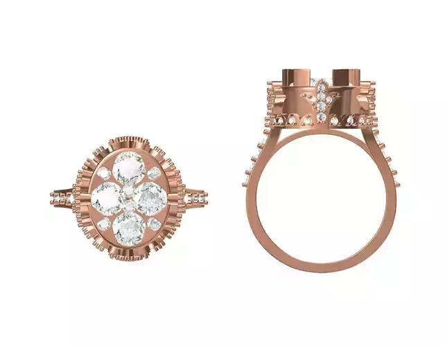 Women Wedding Engagement Ring STL JCD Details