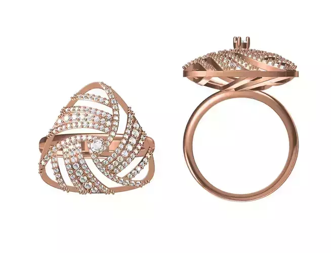 Women Wedding Engagement Ring STL JCD Details