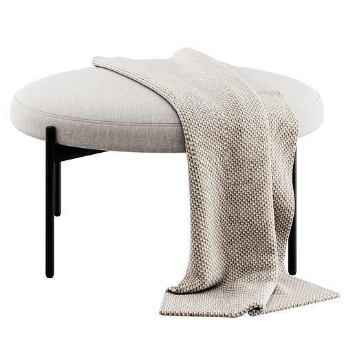 Caillou bench and ottoman By Liu Jo Living 3D model 5