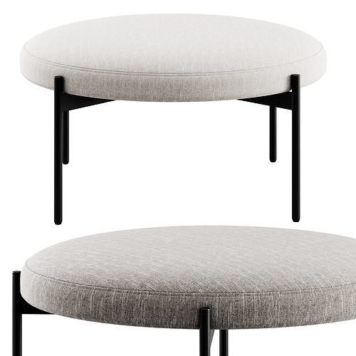 Caillou bench and ottoman By Liu Jo Living 3D model 2