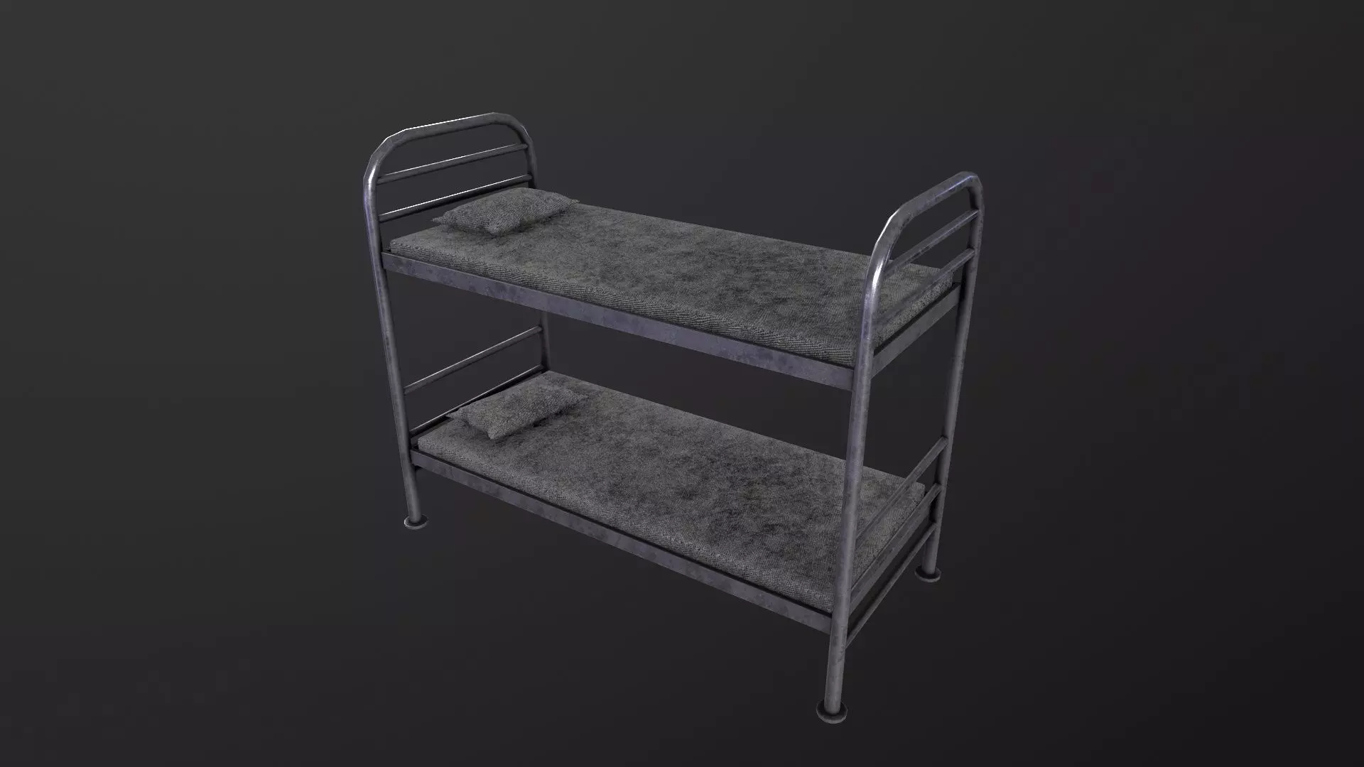 Military Bed 3D Model Low-poly 3D model