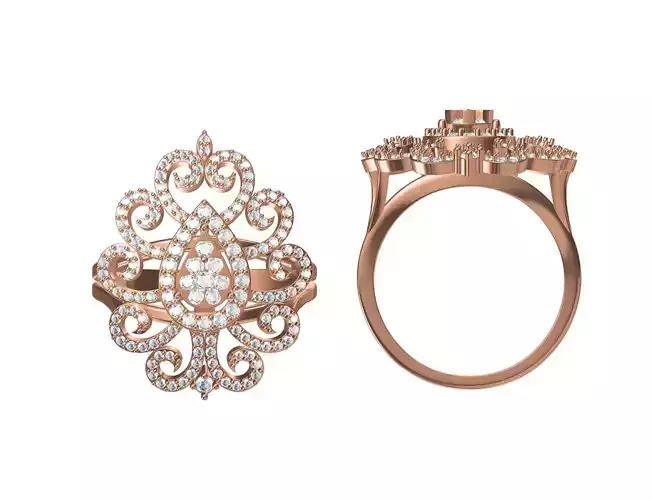 Women Wedding Engagement Ring STL JCD Details