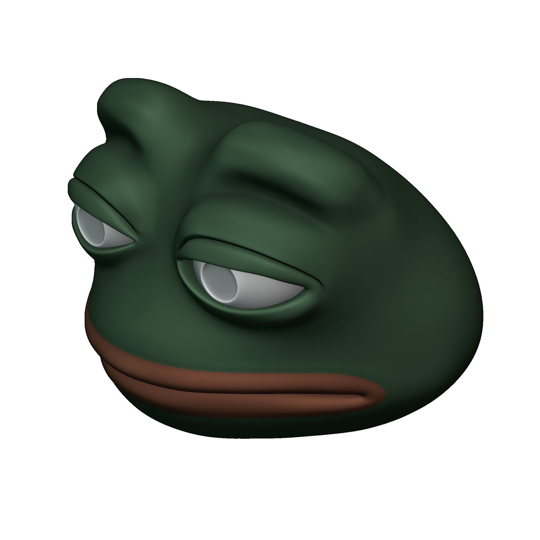 Pepe the Frog - Base Head Model Low-poly 3D model_24