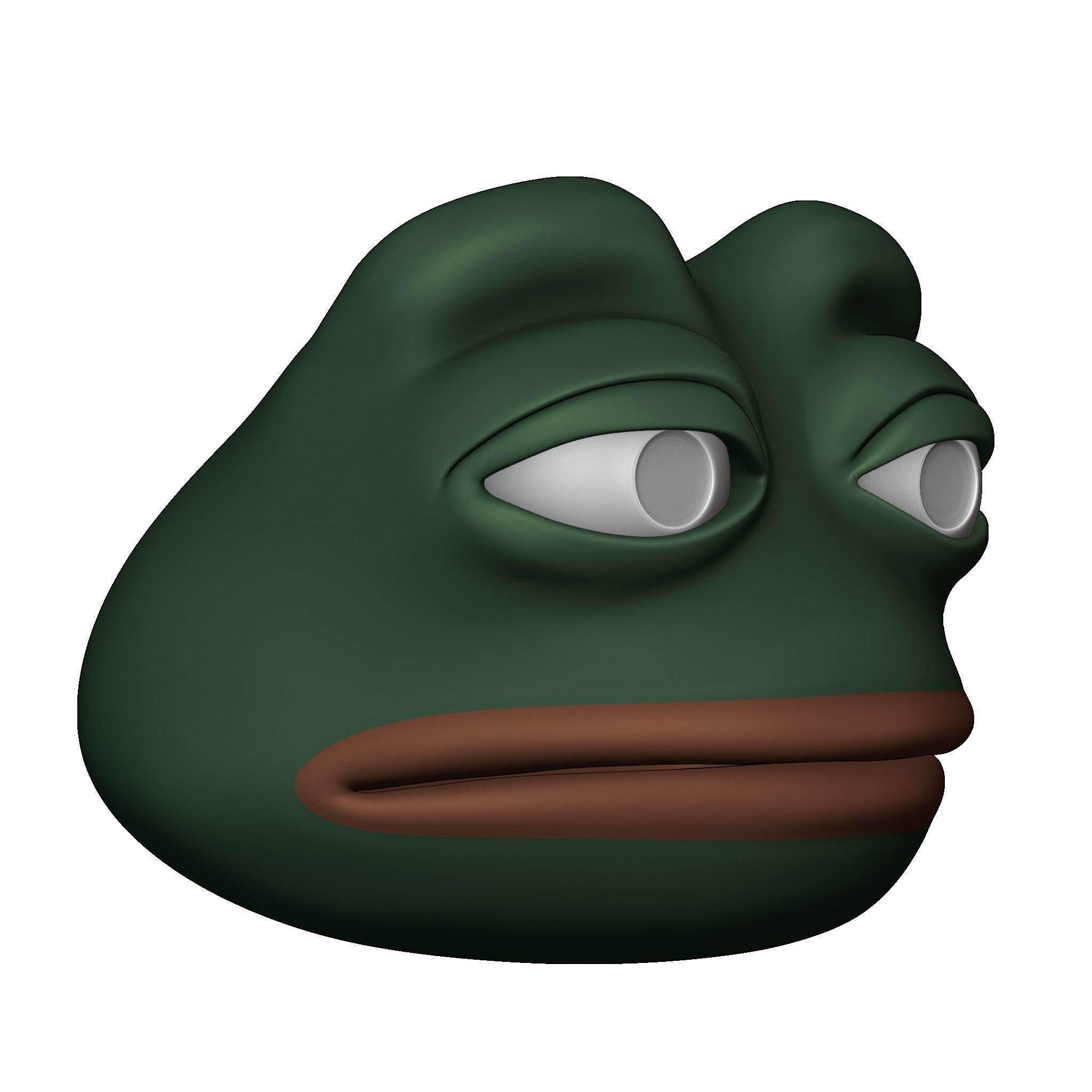 Pepe the Frog - Base Head Model Low-poly 3D model_31