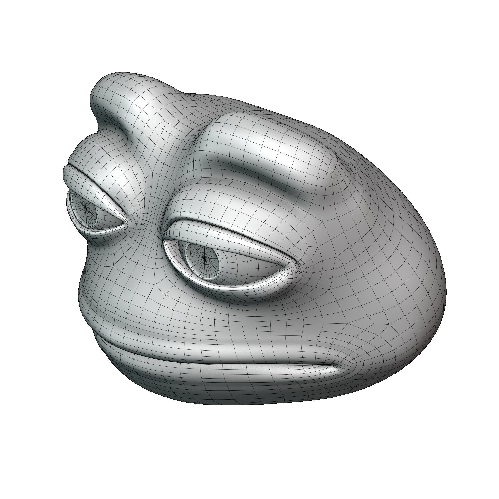 Pepe the Frog - Base Head Model Low-poly 3D model_25
